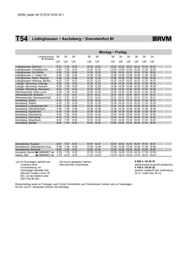 Fahrplan T54 Lüdinghausen