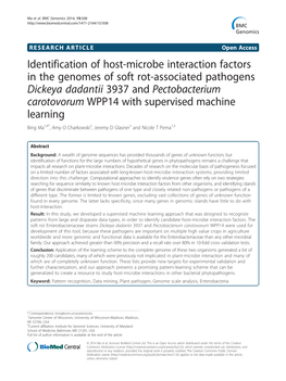 Identification of Host-Microbe Interaction Factors in the Genomes