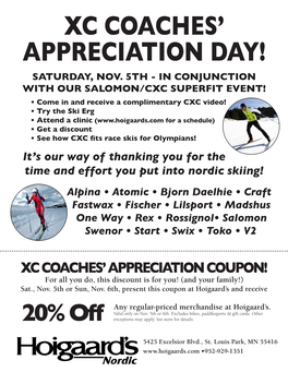 Xc Coaches' Appreciation Day!