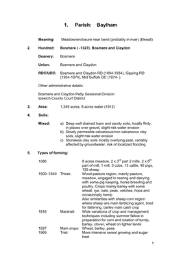 1. Parish: Baylham