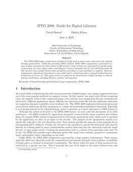 JPEG 2000: Guide for Digital Libraries