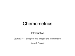 Chemometrics