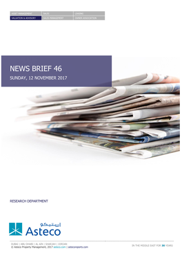 News Brief 46 Sunday, 12 November 2017