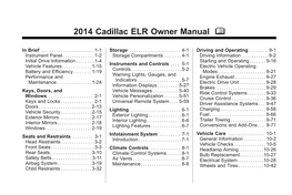 2014 Cadillac ELR Owner Manual M