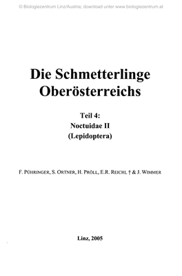 Die Schmetterlinge Oberösterreichs