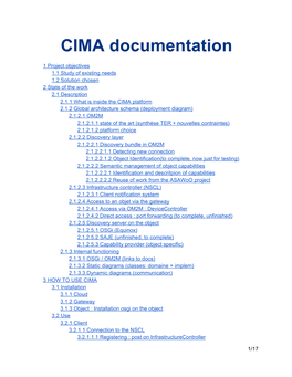 CIMA Documentation