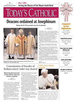 Deacons Ordained at Josephinum Congrats! Bishop John M