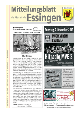 Mitteilungsblatt Der Gemeinde Essingen