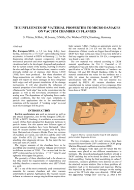 The Influences of Material Properties to Micro Damages on Vacuum Chamber Cf Flanges