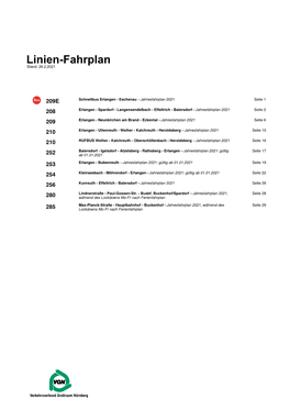 Linien-Fahrplan Stand: 26.2.2021