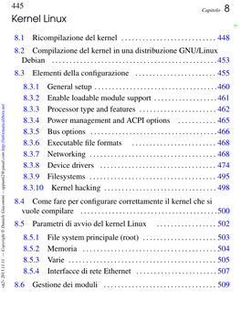 Kernel Linux « 8.1 Ricompilazione Del Kernel