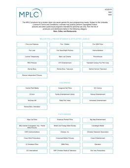 06 MPLC US Producer List by Product