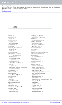 From Clone to Bone: the Synergy of Morphological and Molecular Tools in Palaeobiology Edited by Robert J