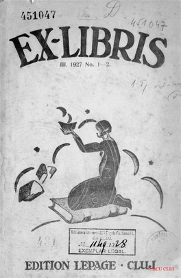 EX-LIBRIS" Fíeuue Mensuelle Pour Les Amateurs De Liores Et Bimiophlles De Roumanle