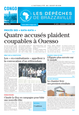 Quatre Accusés Plaident Coupables À Ouesso