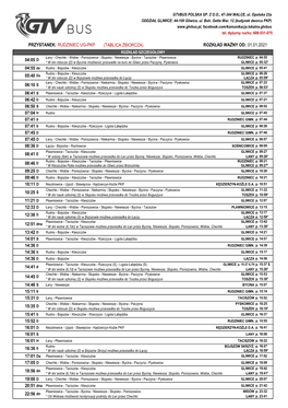 RUDZINIEC UG-PKP (TABLICA ZBIORCZA) ROZKŁAD WAŻNY OD: 01.01.2021 ROZKŁAD SZCZEGÓŁOWY RUDZINIEC P