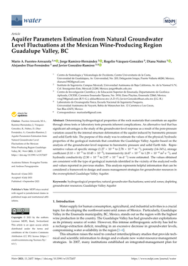 Aquifer Parameters Estimation from Natural Groundwater Level Fluctuations at the Mexican Wine-Producing Region Guadalupe Valley, BC