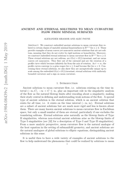 Arxiv:1904.08439V2 [Math.DG] 1 May 2019