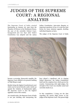 Judges of the Supreme Court: a Regional Analysis