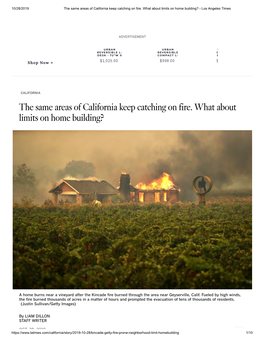 The Same Areas of California Keep Catching on Fire. What About Limits on Home Building? - Los Angeles Times