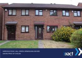 Sarehole Road, Hall Green, Birmingham, B28 8Ed Asking Price of £195,000