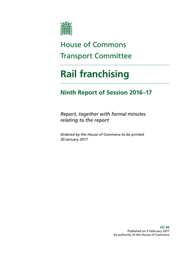 Rail Franchising