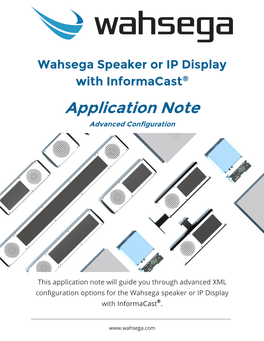 Informacast Speaker Advanced Configuration With