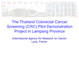 The Thailand Colorectal Cancer Screening