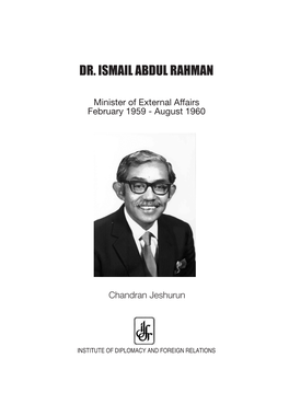 Dr. Ismail Abdul Rahman