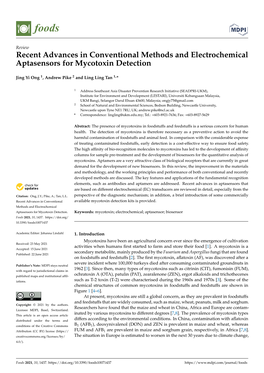 Recent Advances in Conventional Methods and Electrochemical Aptasensors for Mycotoxin Detection