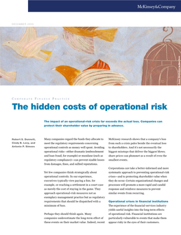 The Hidden Costs of Operational Risk