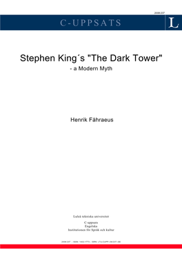 The Dark Tower" - a Modern Myth