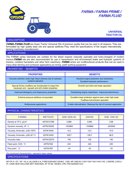 Farma / Farma Prime / Farma Fluid