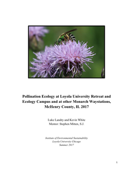 Pollination Ecology Report