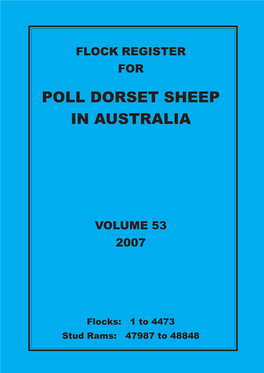 2007 Flock Register Vol 53