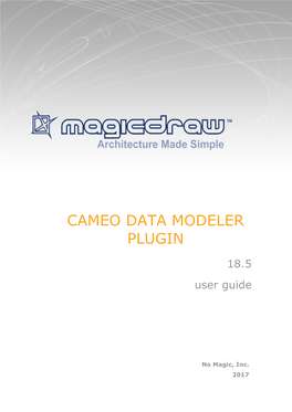 Cameo Data Modeler Plugin Userguide