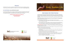 Soils Sustain Life