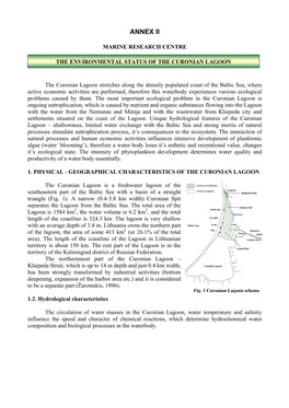 Evaluation of the Condition of the Kurshiu Marios Lagoon