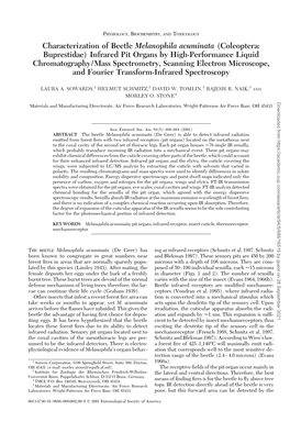 Characterization of Beetle Melanophila Acuminata