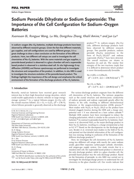 Sodium Peroxide Dihydrate Or Sodium Superoxide