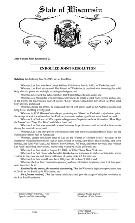 Enrolled Joint Resolution