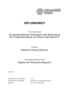 Diplomarbeit