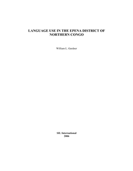 Language Use in the Epena District of Northern Congo