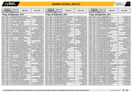 Midweek Football Results Midweek Football