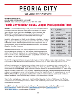 Peoria City Soccer. USL2 Team in Peoria
