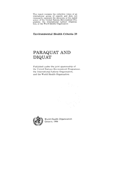 Paraquat and Diquat