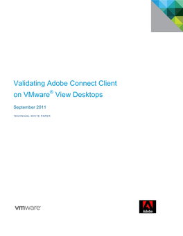 Validating Adobe Connect Client on Vmware View Desktops