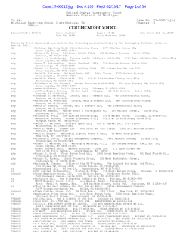 CERTIFICATE of NOTICE Case:17-00612-Jtg Doc #:109 Filed: 02/19/17 Page 1 of 54