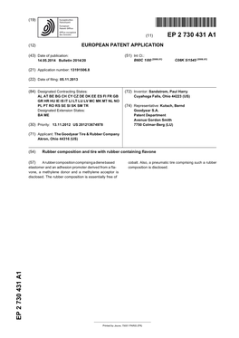 Rubber Composition and Tire with Rubber Containing Flavone