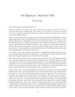 On Pilgrimage - September 1956